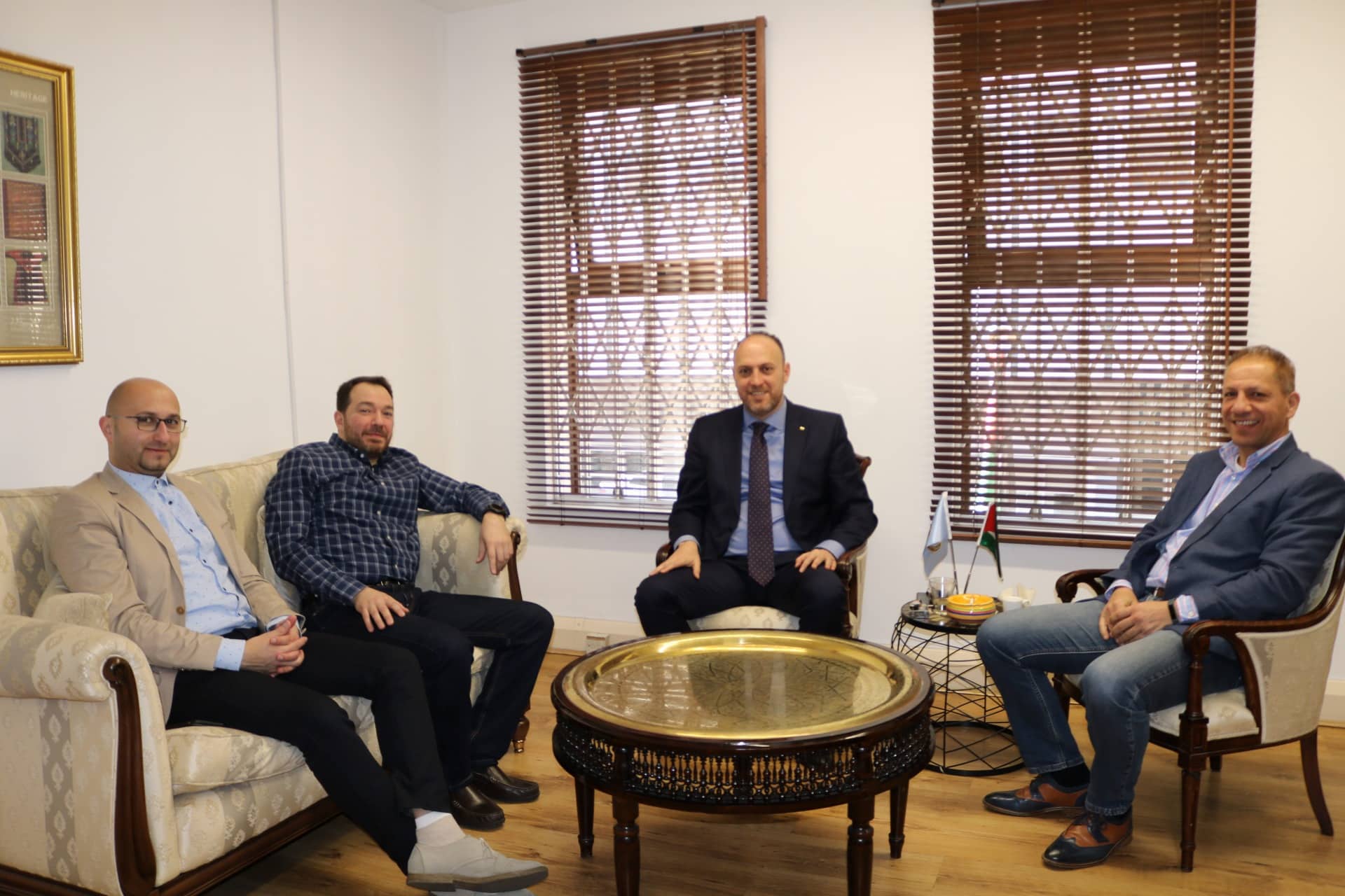 Dr Zomlot receives visiting Palestinian company's team