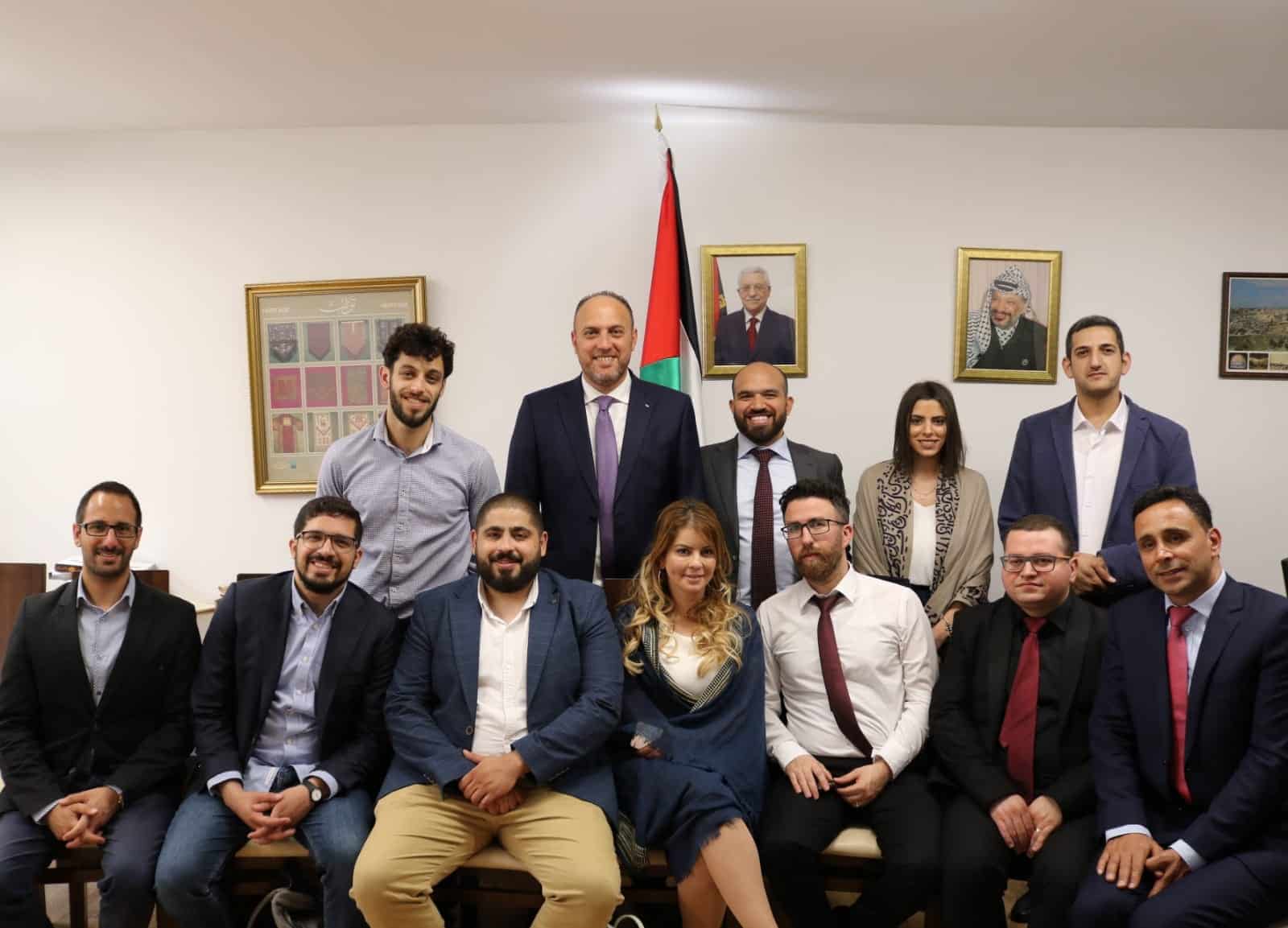 A group of Palestinian entrepreneurs visited the UK as part of their participation in an event to showcase Palestinian entrepreneurship. The event was organised with support from the Arab-British Chamber of Commerce (ABCC). The goal of the visit was to highlight the many talents in the Palestinian market in fintech, services and ICT sectors. At the Palestinian Mission in London, the group were received by H. E. Dr Husam Zomlot who praised their innovation as a lever for the Palestinian economy. Dr Zomlot argued that tech startups are one way the Palestinians can overcome the physical barriers placed by the Israeli occupation against the development of the Palestinian economy. The group is part of MENA Catalyst Foundation, a regional incubator which seeks to develop the business links between entrepreneurs in Palestine and the region and potential cooperation opportunities in Europe and North America.