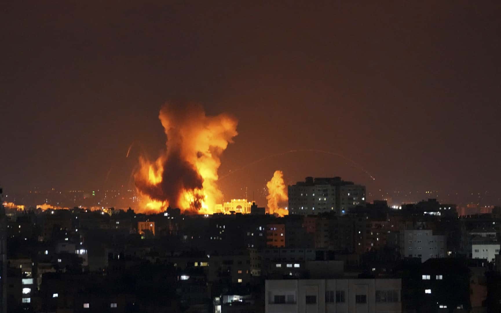 israel's aggression Smoke rises following Israeli airstrikes on a building in Gaza City, Friday, Aug. 5, 2022. Palestinian officials say Israeli airstrikes on Gaza have killed several people, including a senior militant, and wounded 40 others.